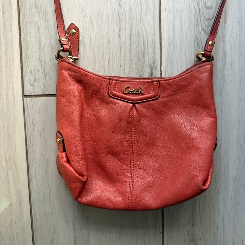 Coach Coral Leather Crossbody Bag - Picture 8 of 10